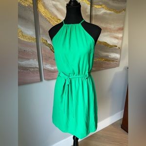 Bright Green Halter Neck Top Dynamite Dress, SUMMER/SPRING DRESS, WEDDING GUEST
